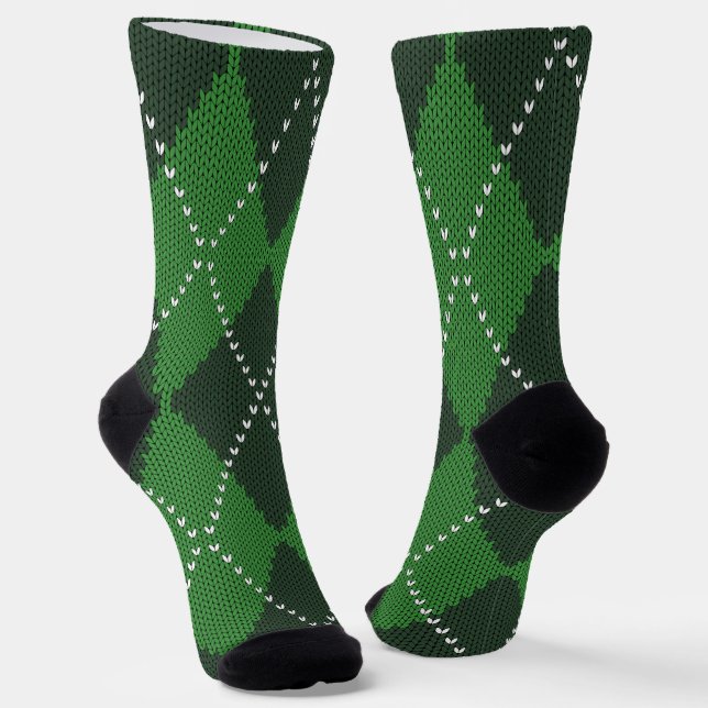 Calcetines Argyle Verde Irlandés (Angular)