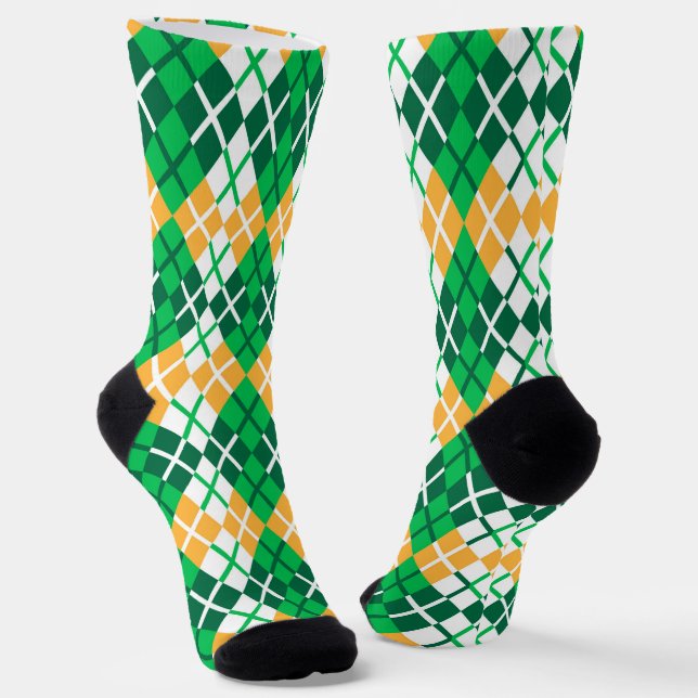Calcetines Argyle Verde y Amarillo (Angular)