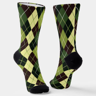 Calcetines Argyle Verde y Negro