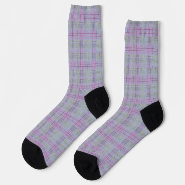 Calcetines Armonía de Cuadros Lavanda (Izquierda)