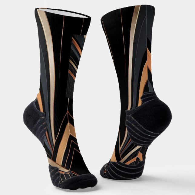 Calcetines Art Deco Metallic Geometric Elegance (Angular)