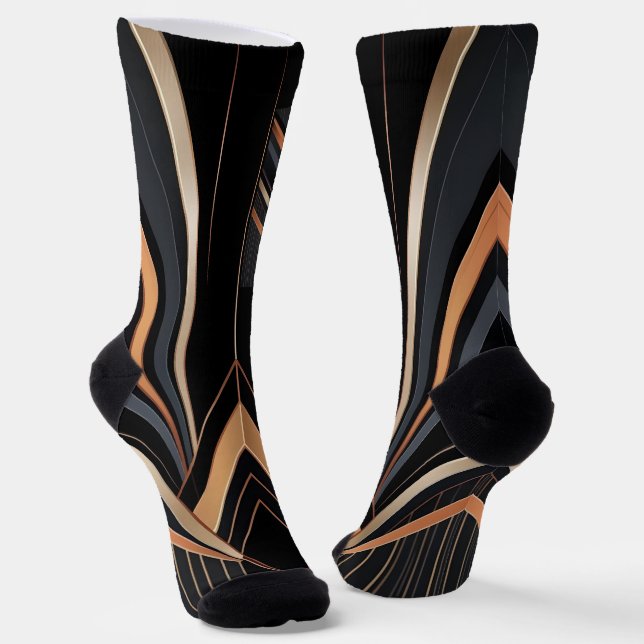 Calcetines Art Deco Metallic Geometric Elegance (Angular)