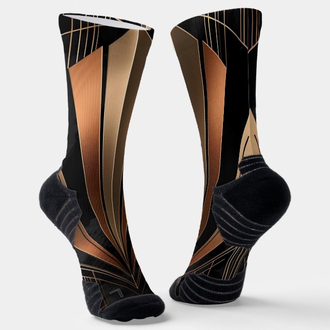 Calcetines Art Deco Metallic Geometric Elegance (Angular)