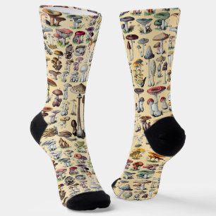 Calcetines Arte Botánico Encantador de Cabaña de Hongos Franc