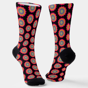 Calcetines Arte con patrón botánico retro genial