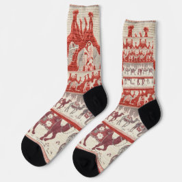 Calcetines Arte de caravana de camellos del desierto