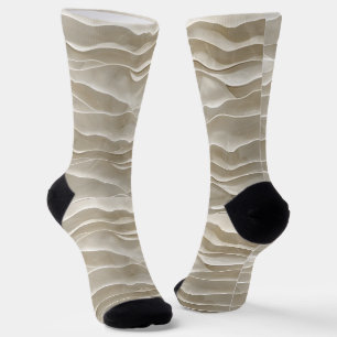 Calcetines Arte de onda beige natural