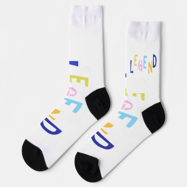 Calcetines arte de palabras de leyenda (Izquierda)