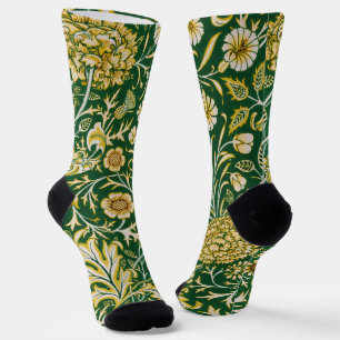 Calcetines Arte Floral Verde Cherwell Vintage de William Morr