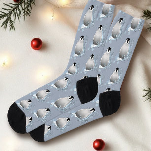 Calcetines Arte Nouveau de Pingüino de Invierno Caprichoso Co
