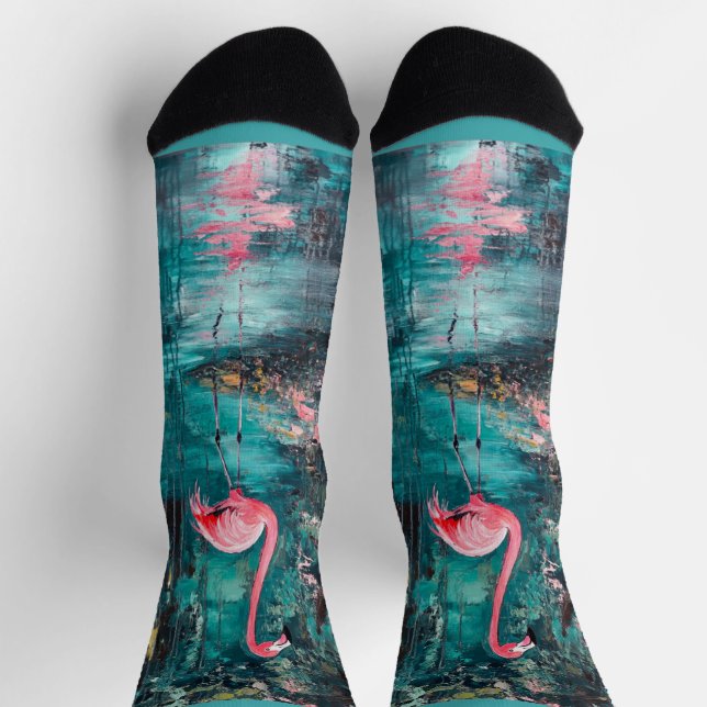 Calcetines Arte pintado de flamenco (Arriba)