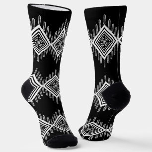 Calcetines Arte tribal blanco y negro