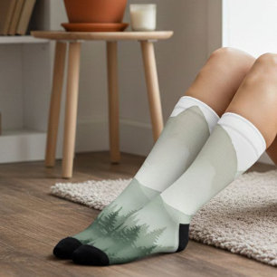 Calcetines Artistic Mountain Meadow and Grass Landscape Socks