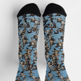 Calcetines Asombrosos pollos de invierno en el vuelo