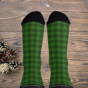 Calcetines Aspecto de punto verde del bosque - su nombre - a