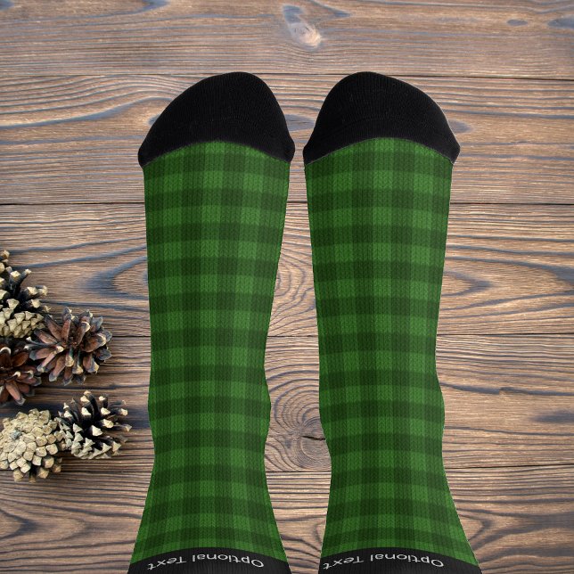 Calcetines Aspecto de punto verde del bosque - su nombre - a  (Subido por el creador)