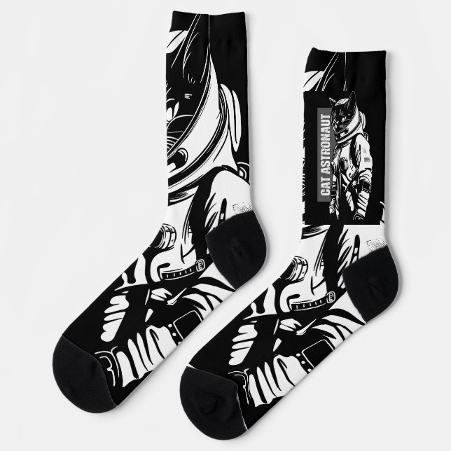 Calcetines Astronauta del gato (Izquierda)