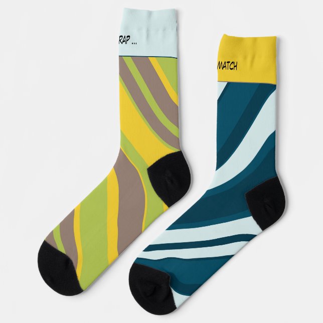 Calcetines Asymmetric Stripes Mixup 3 and 5, Crazy (Izquierda)