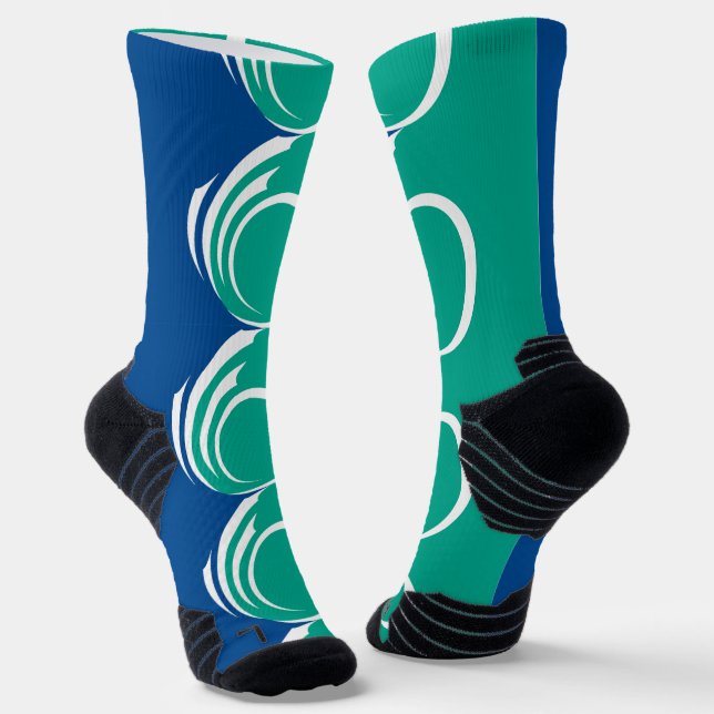 Calcetines Athletic Crew Sock with flag of Ottawa, Canada (Angular)