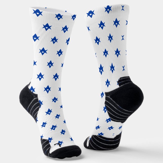 Calcetines Athletic Crew Sock with flag of Toyota City, Japan (Angular)