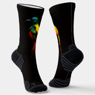Calcetines atléticos de tripulación de lujo negro 