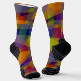 Calcetines atléticos geométricos oscuros