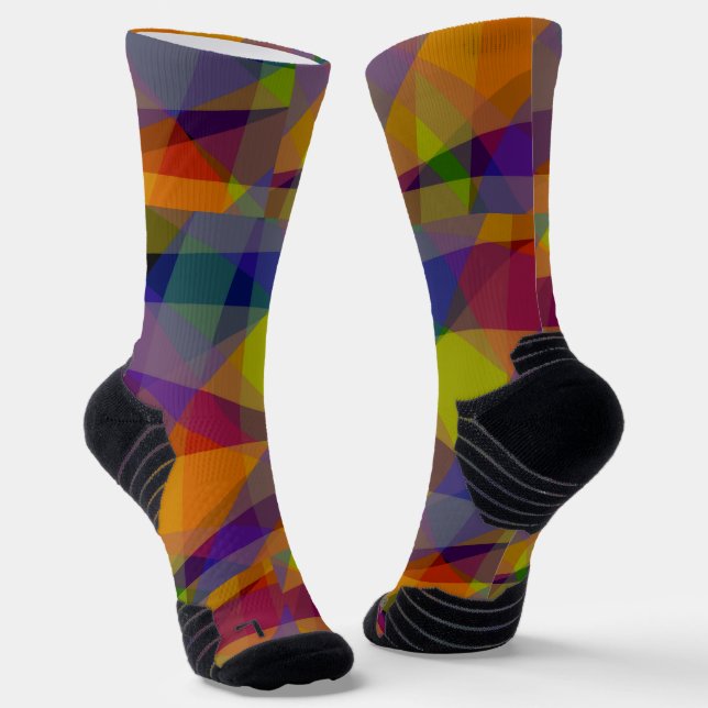 Calcetines atléticos geométricos oscuros (Angular)