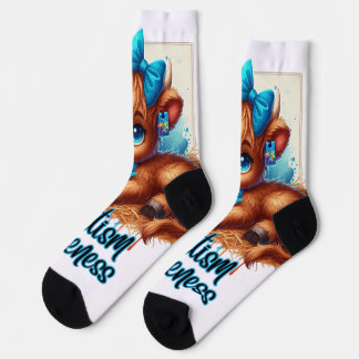 Calcetines Autism Awareness Highland Cow Socks