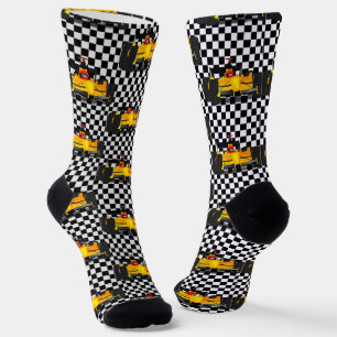 Calcetines Auto de carrera amarillo - Deportes de tablero de 
