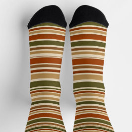 Calcetines Autumn retro stripes  – Customizable 