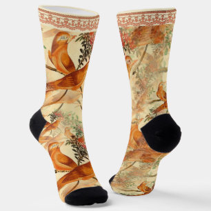Calcetines Aves con trazo de encaje falso