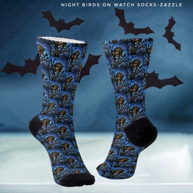 Calcetines Aves nocturnas vigiladas (Subido por el creador)