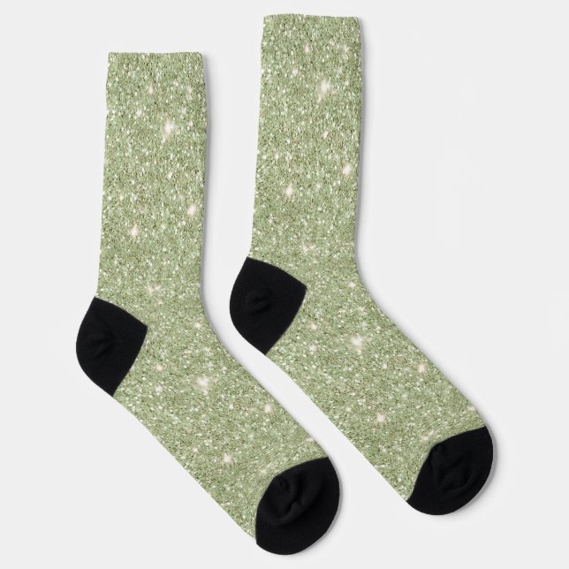 Calcetines Avocado Green Glitter (Derecha)