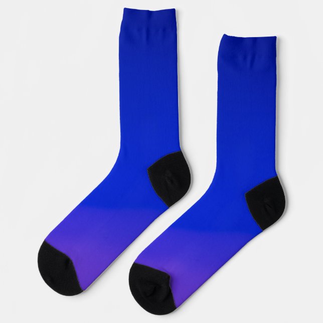 Calcetines azul brillante con gradiente a morado c (Izquierda)