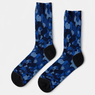 Calcetines azul claro, azul oscuro, azul polvoriento camuflaj