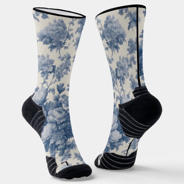 Calcetines Azul clásico sobre zócalos de la tripulación de la (Angular)