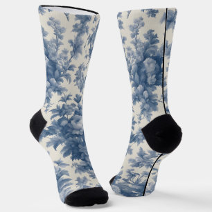 Calcetines Azul clásico sobre zócalos de la tripulación de te