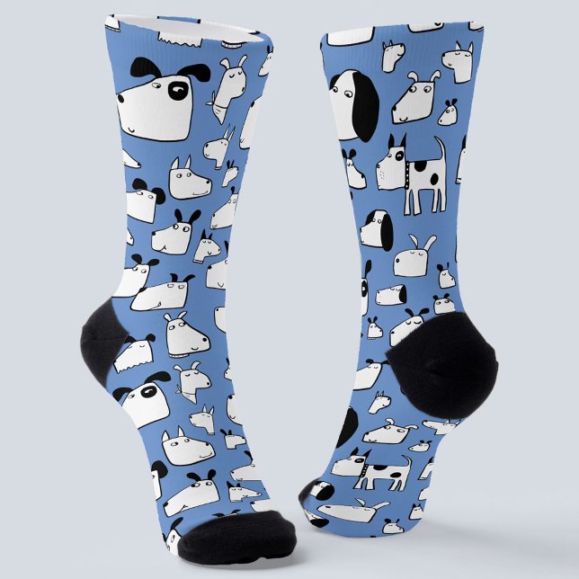 Calcetines Azul del perro de caricatura (Subido por el creador)