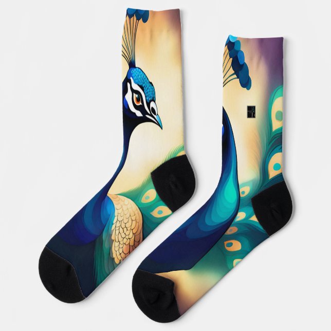 CALCETINES AZUL GOLD PEACOCK SOCK (Izquierda)