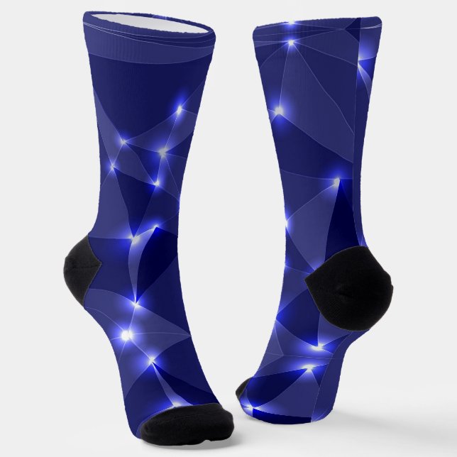 Calcetines azul oscuro con estampado geométrico co (Angular)