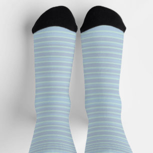 Calcetines Azul rayado moderno brillante