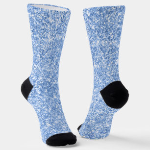 Calcetines Azul Turquí Brillante de Lujo Glitter
