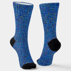 Calcetines Azul y multicolor - Patrón caótico irregular