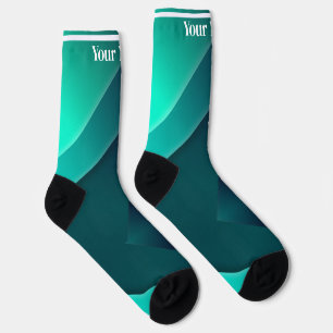 Calcetines Azul y verde   Nombre personalizado