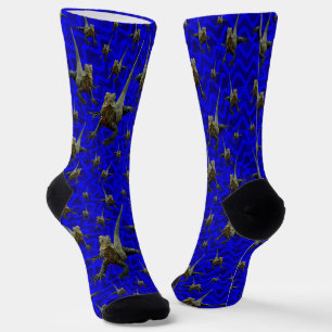 Calcetines Azulejos de dragón con barba azul australiano, zóc