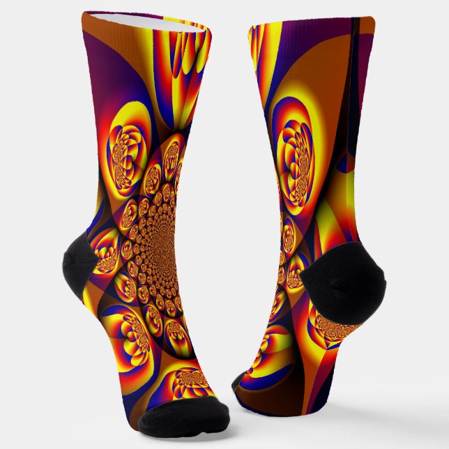 Calcetines Azules, Amarillos, Mini Esferas De Oro (Angular)