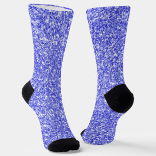 Calcetines azules de fondo de purpurina falsa