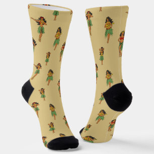 Calcetines Bailarín de hula de la boda de Hawaii