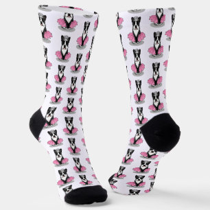 Calcetines Ballet Ballerina Princess Boston Terrier (negro)