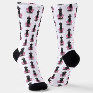 Calcetines Ballet de perro lindo Princesa Labrador negro